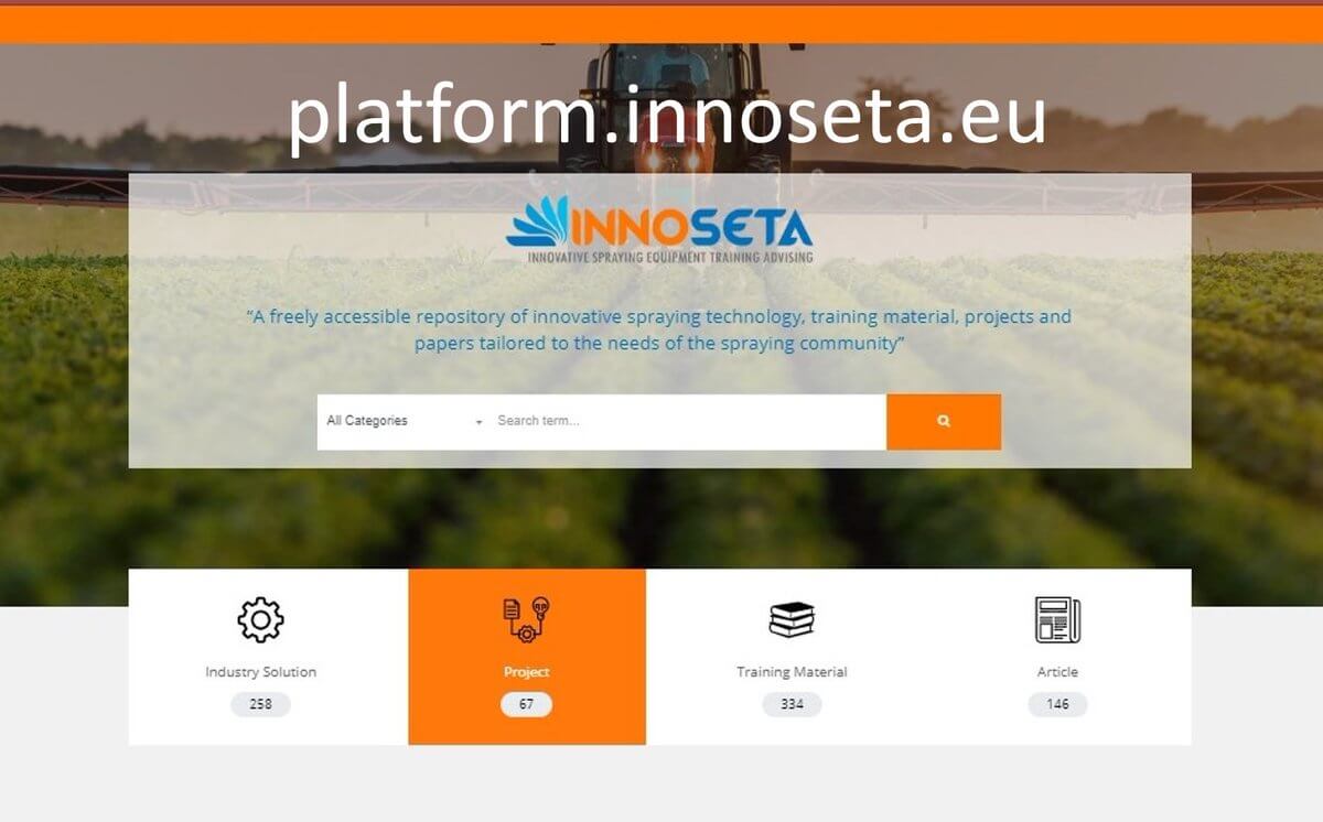 INNOSETA, το πρώτο ευρωπαϊκό θεματικό δίκτυο αφιερωμένο αποκλειστικά στις τεχνολογίες ψεκασμού